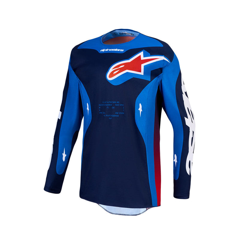 Load image into Gallery viewer, Alpinestars Racer Hunt Jersey Strong Blue/Deep Blue/Fire Red
