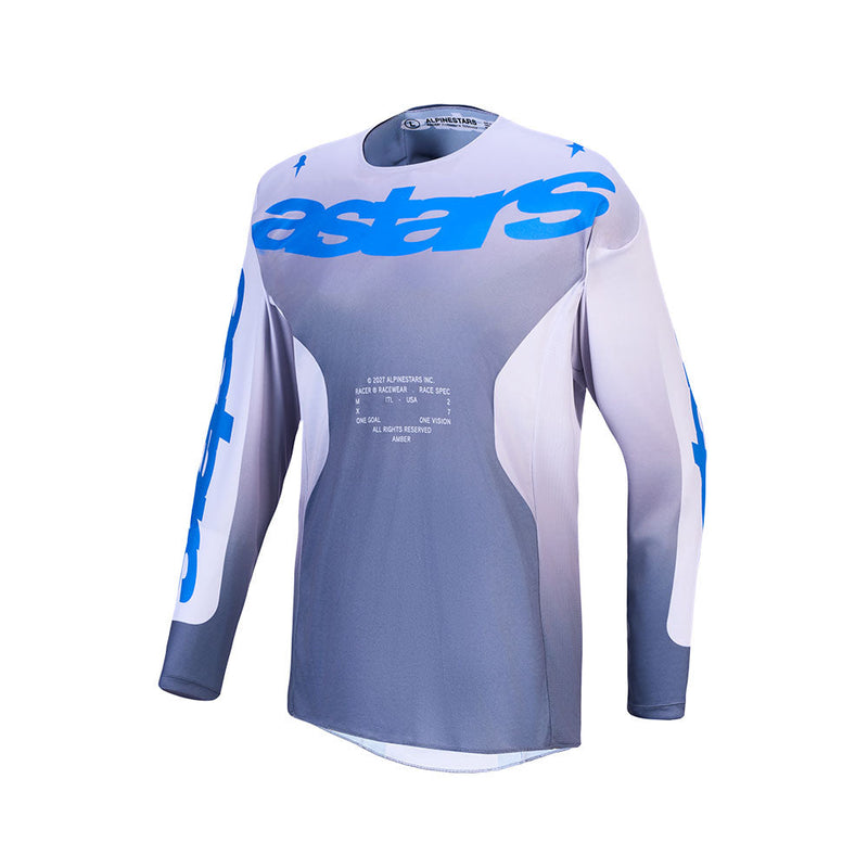 Load image into Gallery viewer, Alpinestars Racer Amber Jersey Ash Gray/Light Lilac/UCLA Blue

