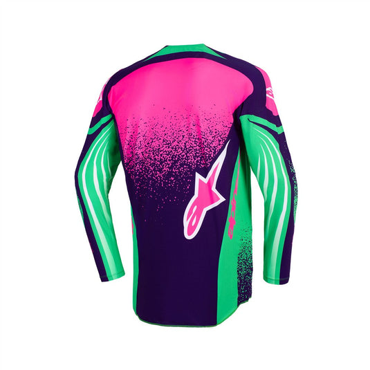 Alpinestars Techstar Nomur Jersey Deep Purple/Green/Pink Fluoro