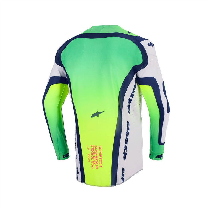 Load image into Gallery viewer, Alpinestars Supertech Vista Jersey Light Gray/Yellow Fluoro/Blue

