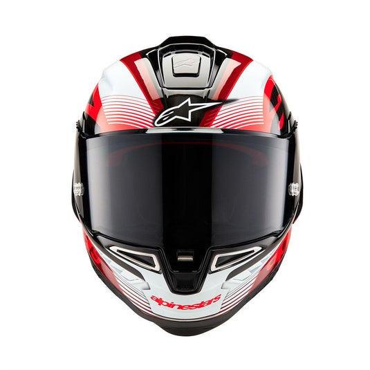 Alpinestars Supertech R10 Helmet Team Black Carbon/Red/White Gloss