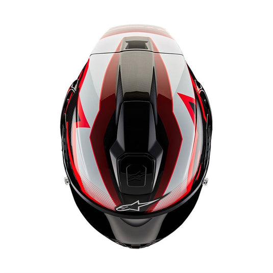 Alpinestars Supertech R10 Helmet Team Black Carbon/Red/White Gloss