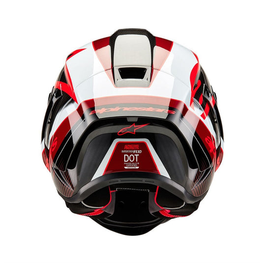 Alpinestars Supertech R10 Helmet Team Black Carbon/Red/White Gloss