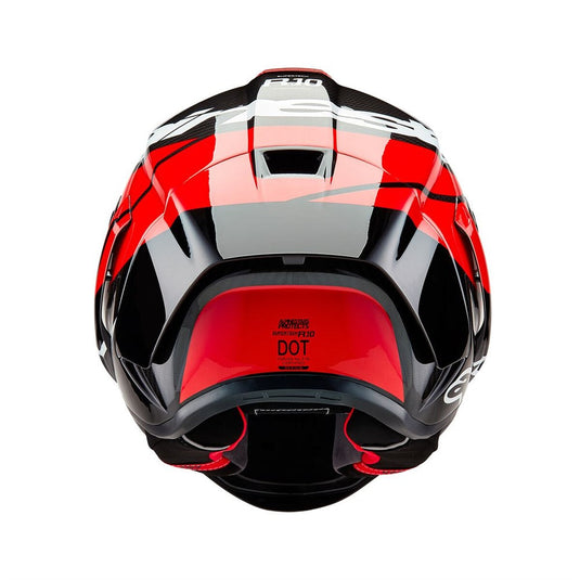 Alpinestars Supertech R10 Helmet Element Black Carbon/Bright Red/White Gloss