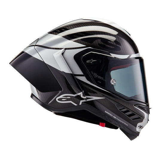 Alpinestars Supertech R10 Helmet Element Black Carbon/Silver/Black Gloss