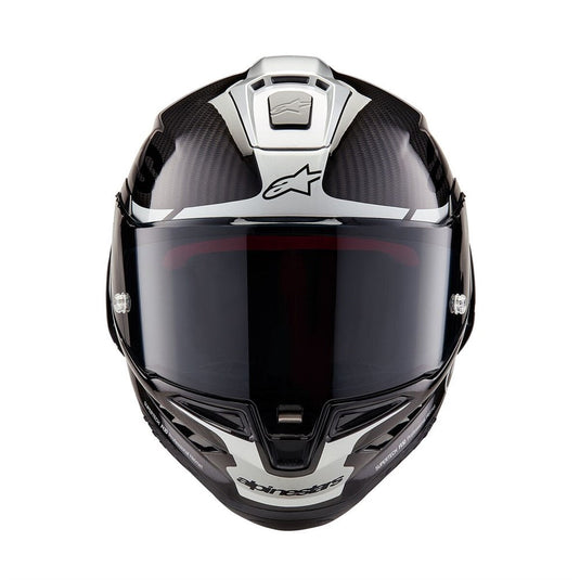 Alpinestars Supertech R10 Helmet Element Black Carbon/Silver/Black Gloss