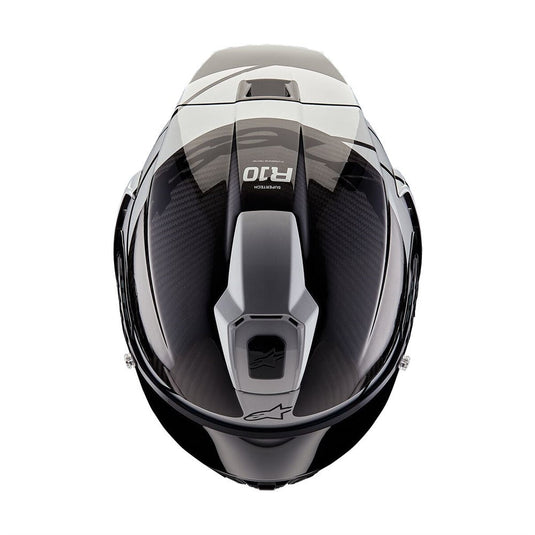 Alpinestars Supertech R10 Helmet Element Black Carbon/Silver/Black Gloss