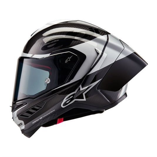 Alpinestars Supertech R10 Helmet Element Black Carbon/Silver/Black Gloss