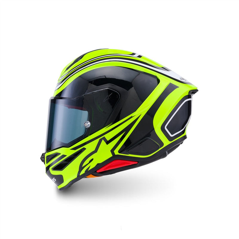 Load image into Gallery viewer, Alpinestars Supertech R7 Helmet Zeal Yellow Fluoro/Black/White
