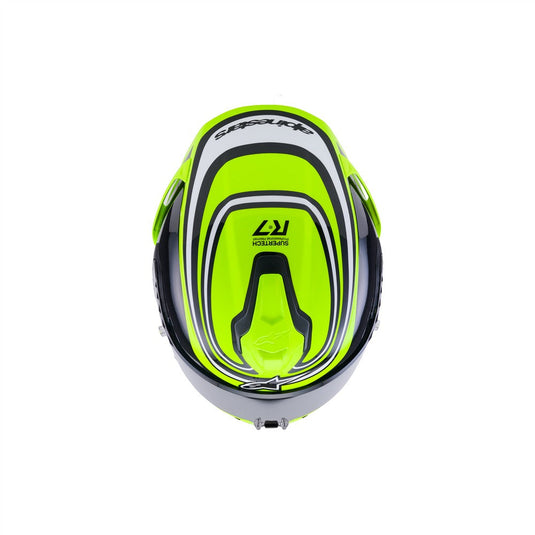 Alpinestars Supertech R7 Helmet Zeal Yellow Fluoro/Black/White