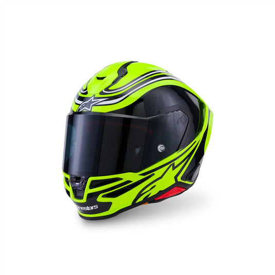 Alpinestars Supertech R7 Helmet Zeal Yellow Fluoro/Black/White