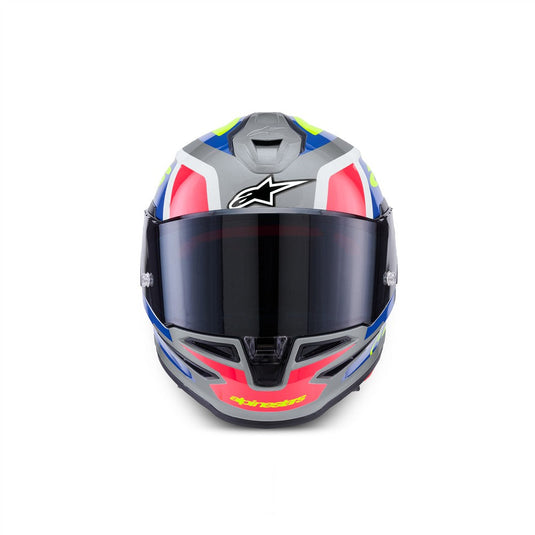 Alpinestars Supertech R7 Helmet Lumen Silver/Blue/Pink/Yellow Fluoro