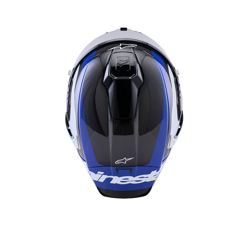 Load image into Gallery viewer, Alpinestars Supertech R10 Helmet Arius Black/White/Blue Gloss

