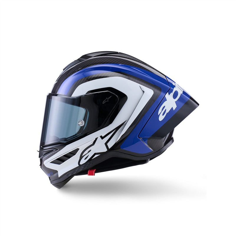 Load image into Gallery viewer, Alpinestars Supertech R10 Helmet Arius Black/White/Blue Gloss
