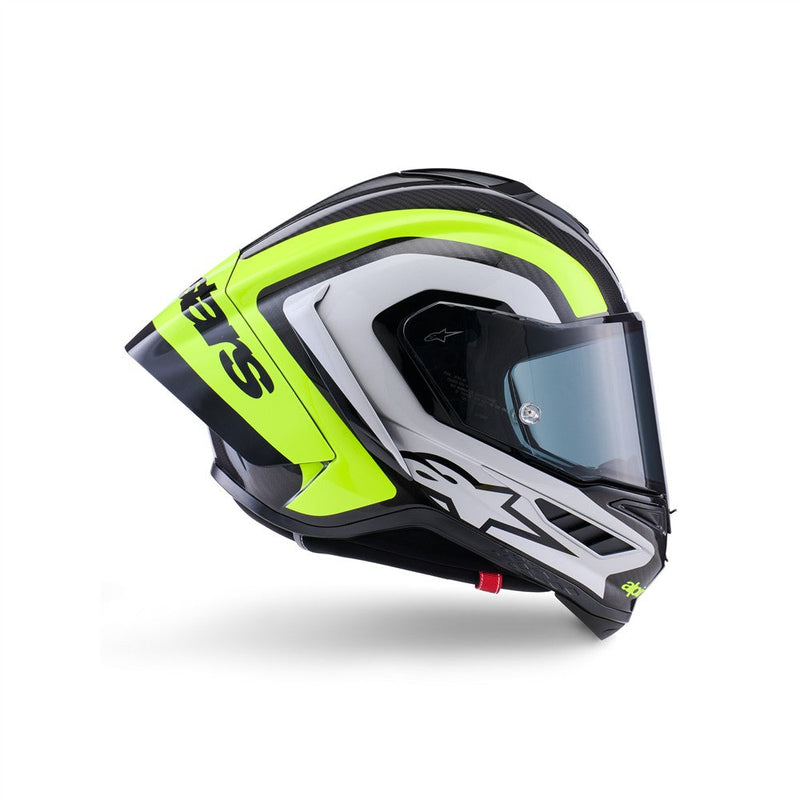 Load image into Gallery viewer, Alpinestars Supertech R10 Helmet Arius Black/Silver/Yellow Fluoro Gloss
