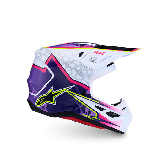 Alpinestars S-M7 Blaster Helmet Purple/Pink/White Gloss