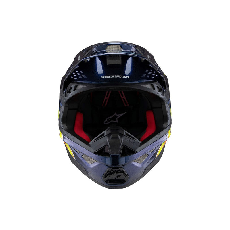 Load image into Gallery viewer, Alpinestars Supertech S-M10 TLD Edition Dark Blue/Orange/Yellow Fluoro/Red Gloss
