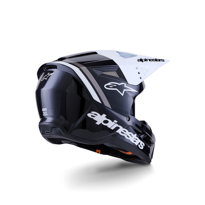 Load image into Gallery viewer, Alpinestars S-M3 Radium Helmet Black/White/Gray Gloss
