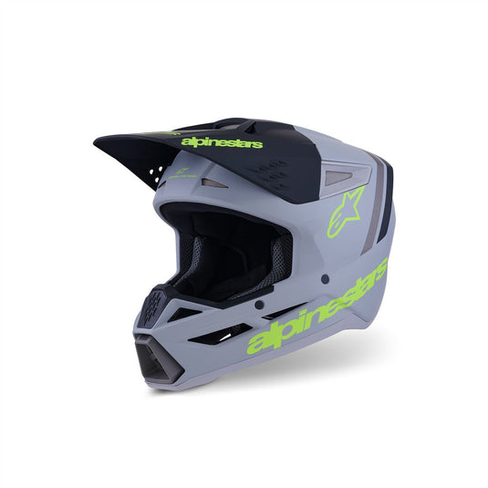 Alpinestars S-M3 Radium Helmet Gray/Black/Yellow Fluoro Matte