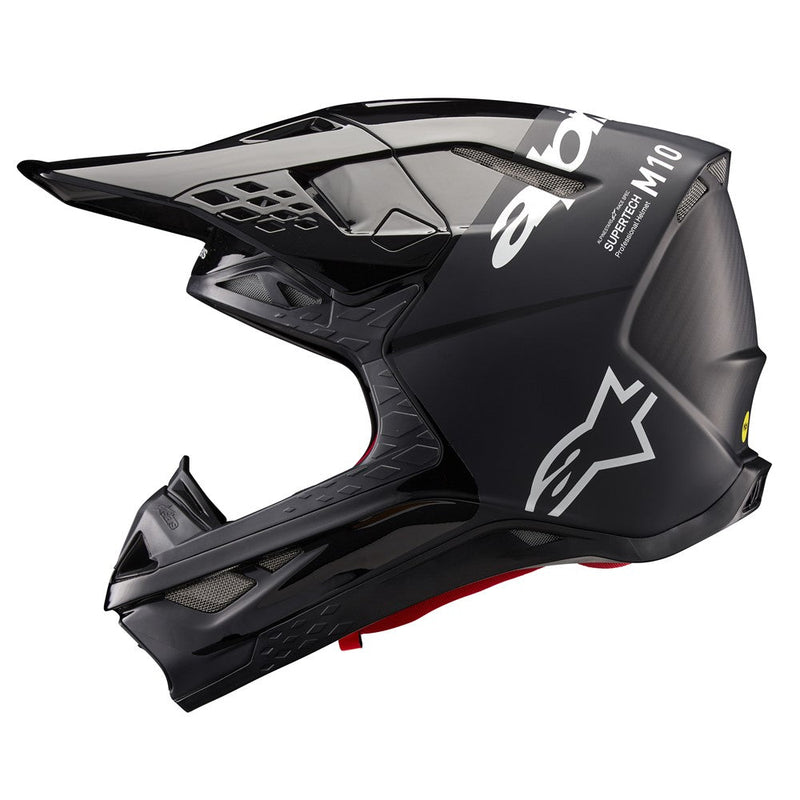 Load image into Gallery viewer, Alpinestars Supertech S-M10 Helmet Flood Black/Dark Gray Matte/Gloss
