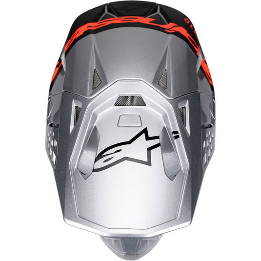 Alpinestars Supertech S-M10 Helmet Flood Silver/Black/Orange Fluoro Matte/Gloss