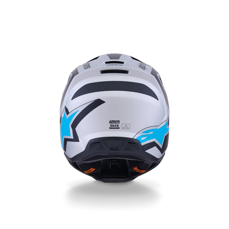 Load image into Gallery viewer, Alpinestars S-M3 Heat Helmet Silver/Blue/Black Matte
