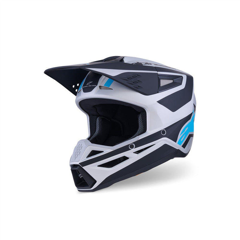 Load image into Gallery viewer, Alpinestars S-M3 Heat Helmet Silver/Blue/Black Matte

