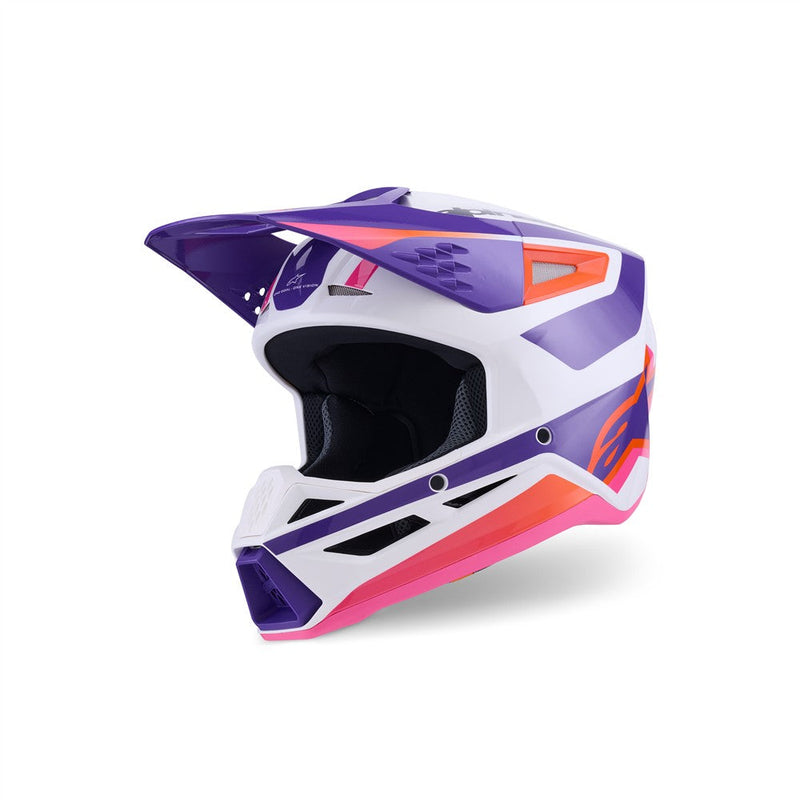 Load image into Gallery viewer, Alpinestars S-M3 Heat Helmet White/Purple/Pink Gloss
