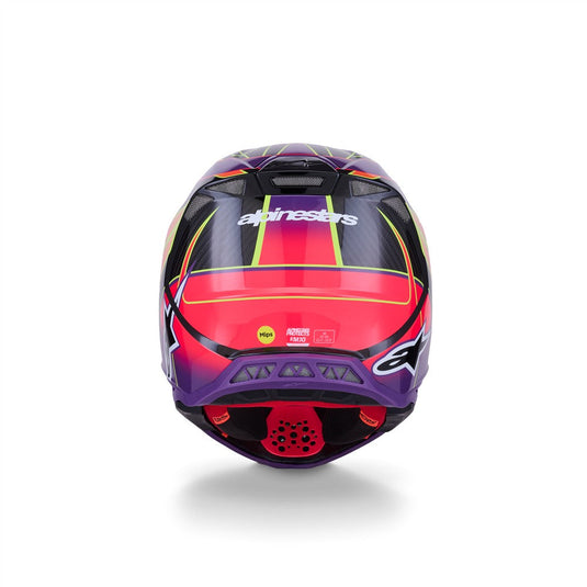 Alpinestars upertech -M10 Helmet Pink/Violet/Yellow Fluoro Gloss