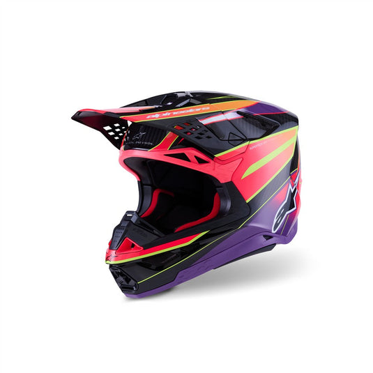 Alpinestars upertech -M10 Helmet Pink/Violet/Yellow Fluoro Gloss