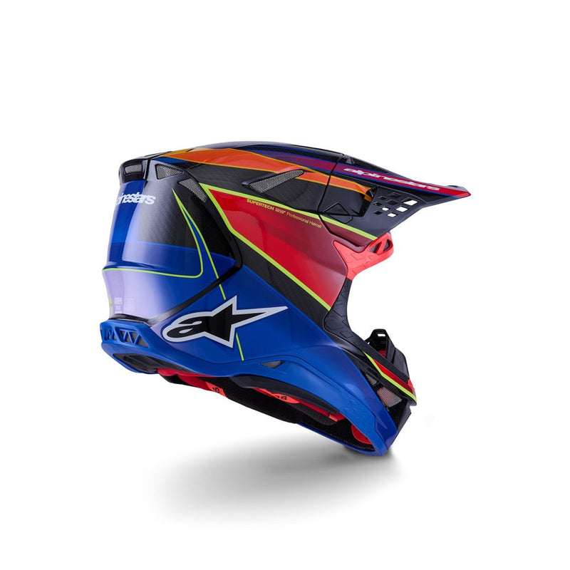 Load image into Gallery viewer, Alpinestars upertech -M10 Helmet Era Blue/Red/Yellow Fluoro Gloss
