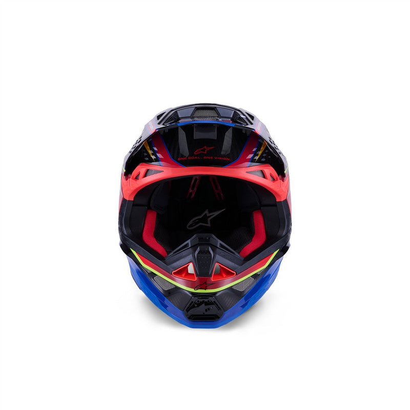 Load image into Gallery viewer, Alpinestars upertech -M10 Helmet Era Blue/Red/Yellow Fluoro Gloss
