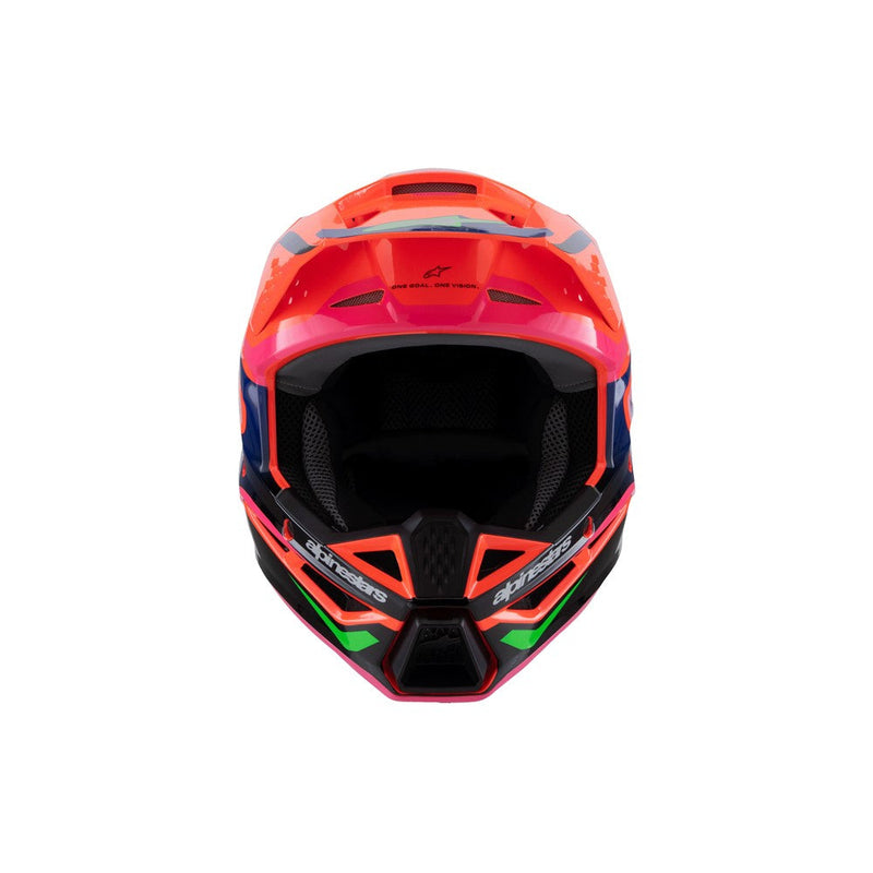 Load image into Gallery viewer, Alpinestars -M3 Youth Helmet Monster Orange Fluoro/Purple/Pink Fluoro Gloss
