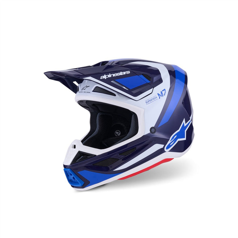 Load image into Gallery viewer, Alpinestars S-M7 Rise Helmet Blue/White Gloss
