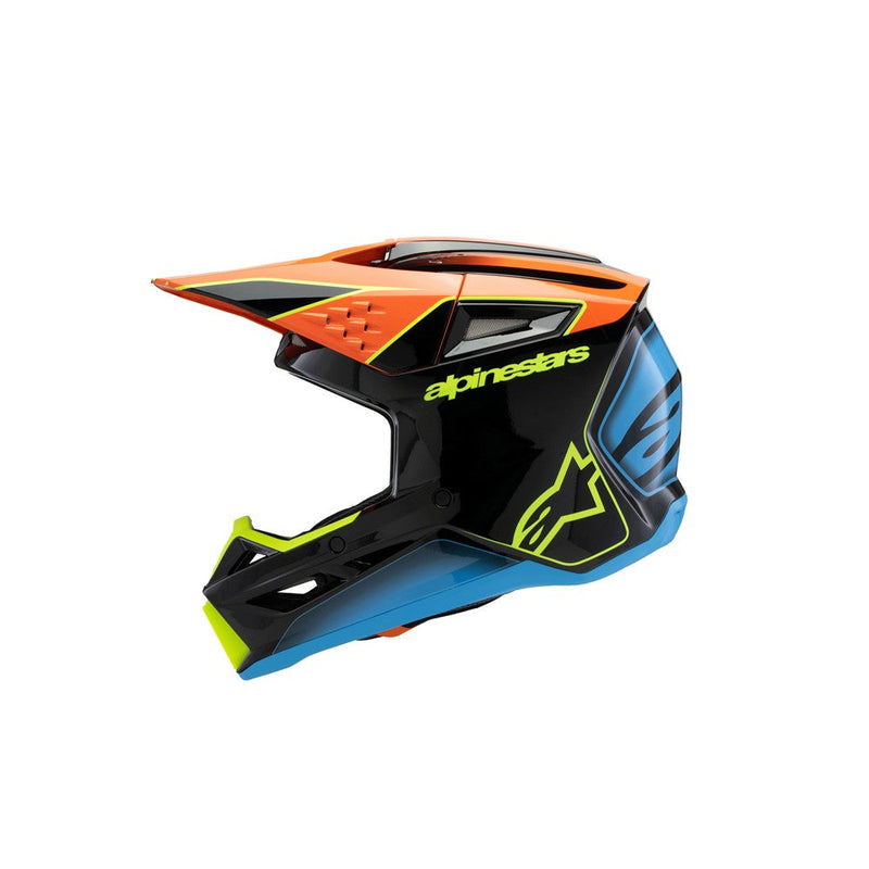 Load image into Gallery viewer, Alpinestars -M3 Youth Helmet Fray Black/Orange/Yellow Fluoro Gloss
