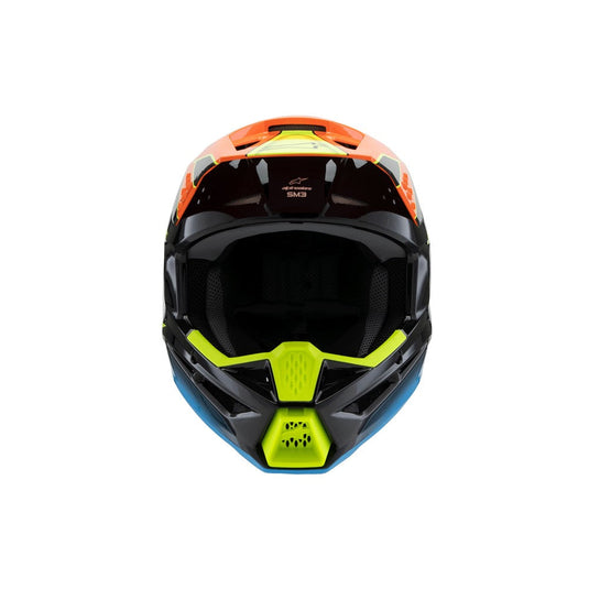 Alpinestars -M3 Youth Helmet Fray Black/Orange/Yellow Fluoro Gloss