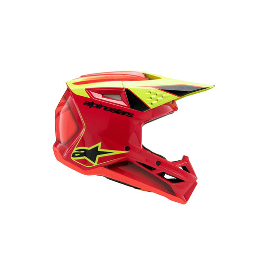 Alpinestars -M3 Youth Helmet Fray Red/Yellow Fluoro/Black Gloss
