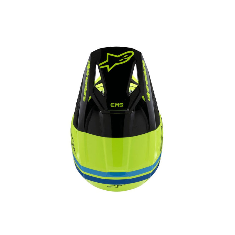 Load image into Gallery viewer, Alpinestars -M3 Youth Helmet Radium Yellow Fluoro/Black/Blue Gloss
