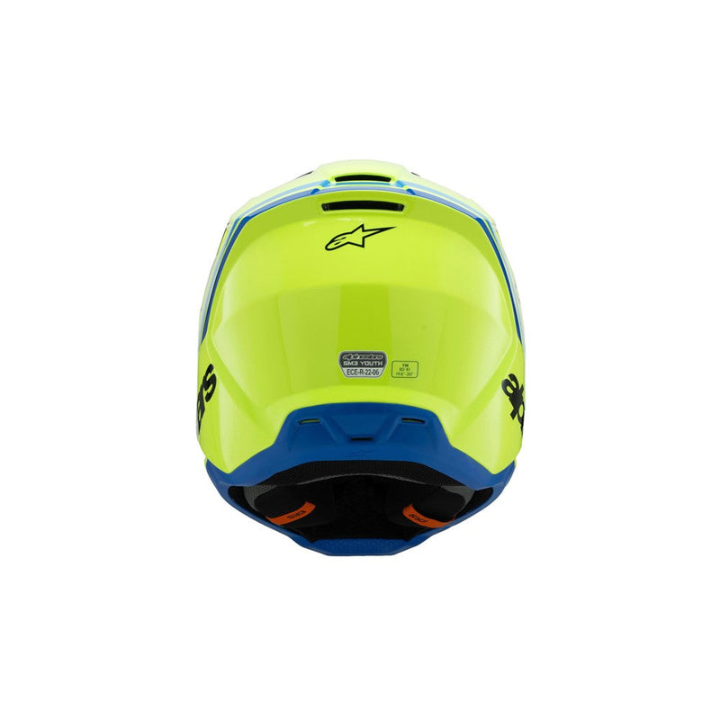 Load image into Gallery viewer, Alpinestars -M3 Youth Helmet Radium Yellow Fluoro/Black/Blue Gloss
