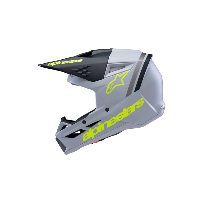 Load image into Gallery viewer, Alpinestars -M3 Youth Helmet Radium Gray/Black/Yellow Fluoro Matte
