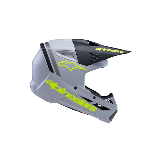 Alpinestars -M3 Youth Helmet Radium Gray/Black/Yellow Fluoro Matte