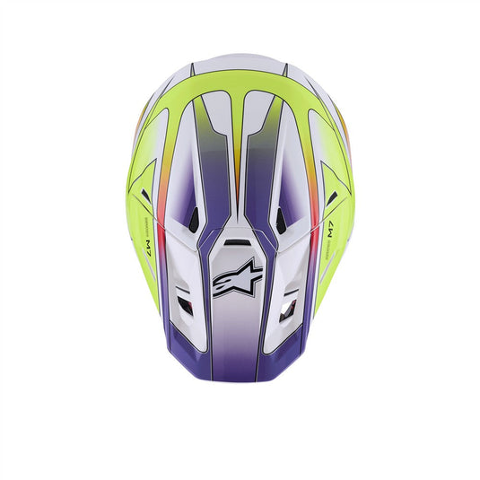 Alpinestars S-M7 Fuse Helmet White/Yellow Fluoro/Purple Gloss
