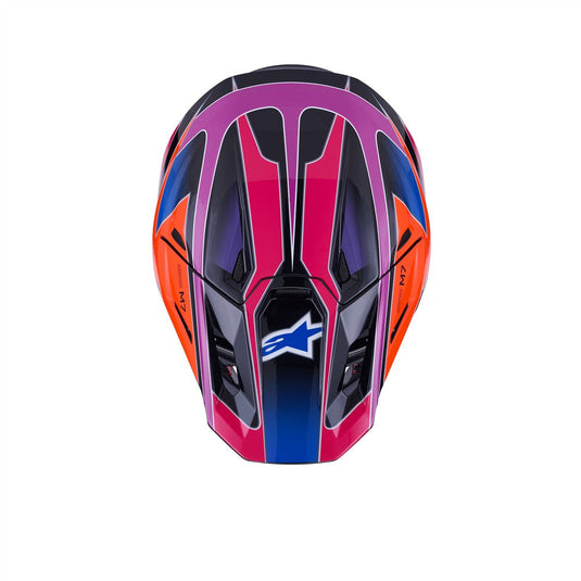 Alpinestars S-M7 Fuse Helmet Blue/Purple/Pink Gloss