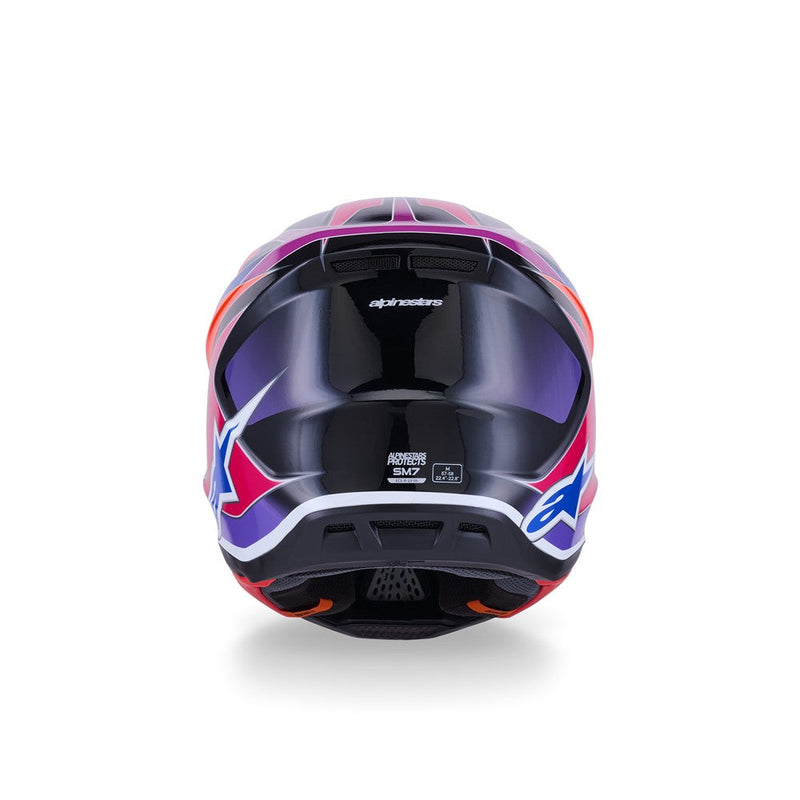 Load image into Gallery viewer, Alpinestars S-M7 Fuse Helmet Blue/Purple/Pink Gloss
