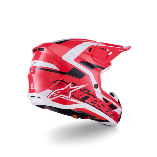 Alpinestars S-M7 Deed Helmet Red/Black/White Gloss