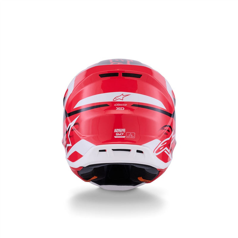 Load image into Gallery viewer, Alpinestars S-M7 Deed Helmet Red/Black/White Gloss
