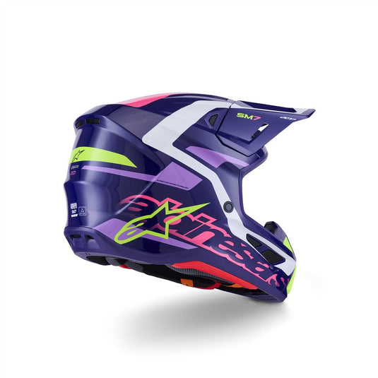 Alpinestars S-M7 Deed Helmet Purple/Pink Gloss