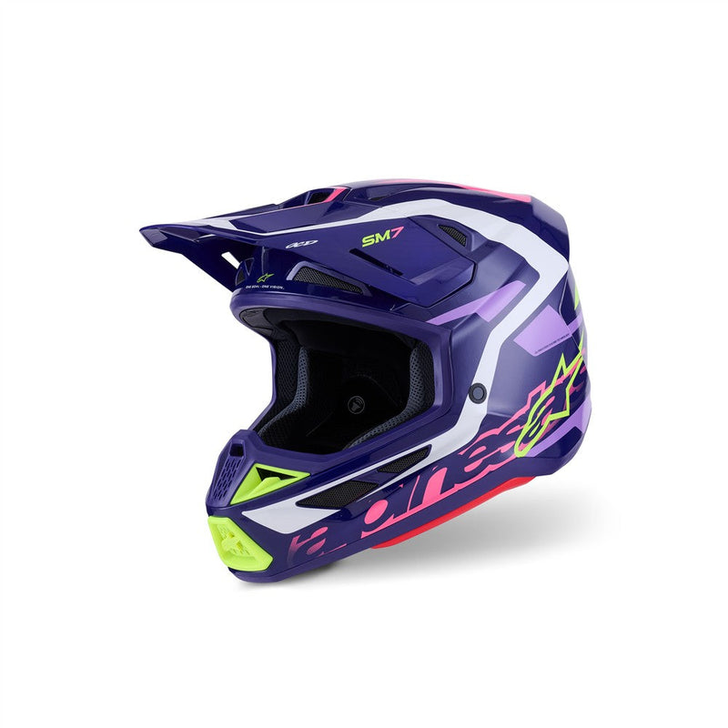 Load image into Gallery viewer, Alpinestars S-M7 Deed Helmet Purple/Pink Gloss
