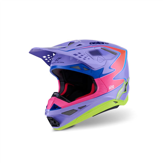 Alpinestars Supertech S-M10 Helmet Jett Lawrence Purple/Pink Fluoro/Yellow Fluoro Gloss