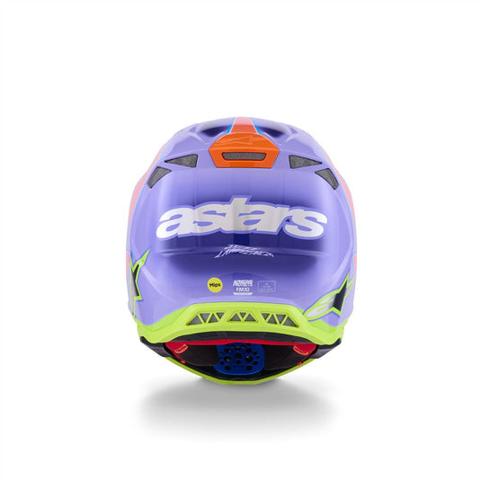 Alpinestars Supertech S-M10 Helmet Jett Lawrence Purple/Pink Fluoro/Yellow Fluoro Gloss